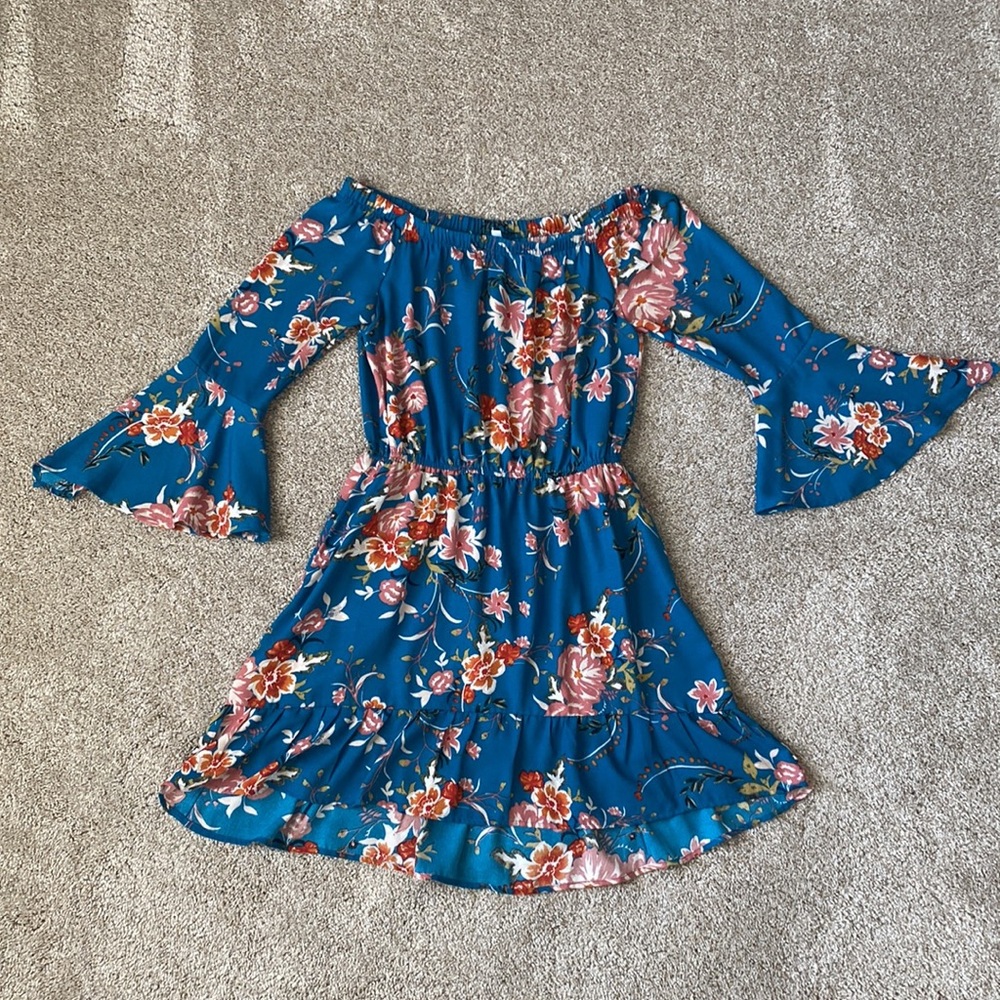 Xhilaration Off The Shoulder Floral High Low Dress